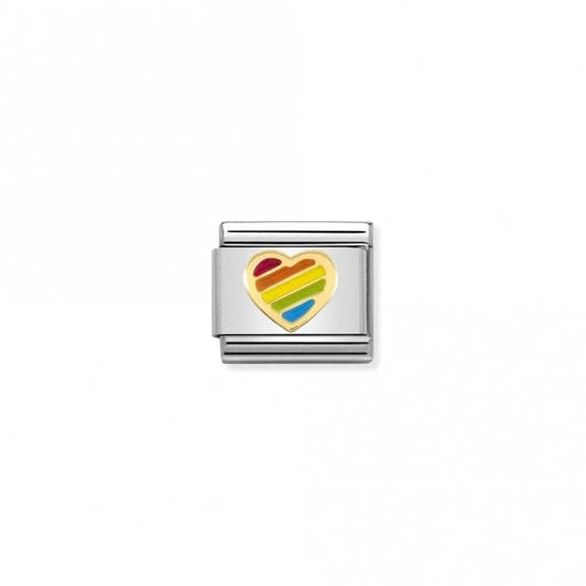Classic Gold Rainbow Heart Fairytale & Fantasy Charms