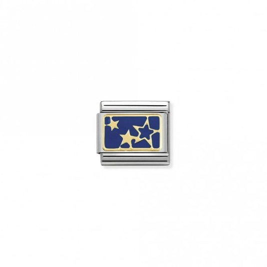 Classic Gold Stars Blue Plate Fairytale & Fantasy Charms