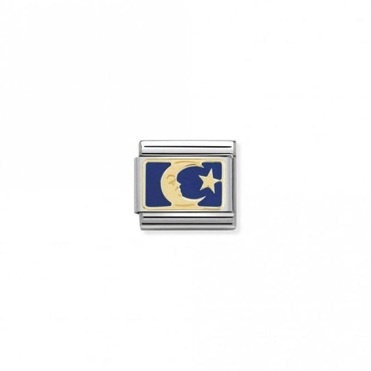 Classic Gold Moon Blue Plate Fairytale & Fantasy Charms