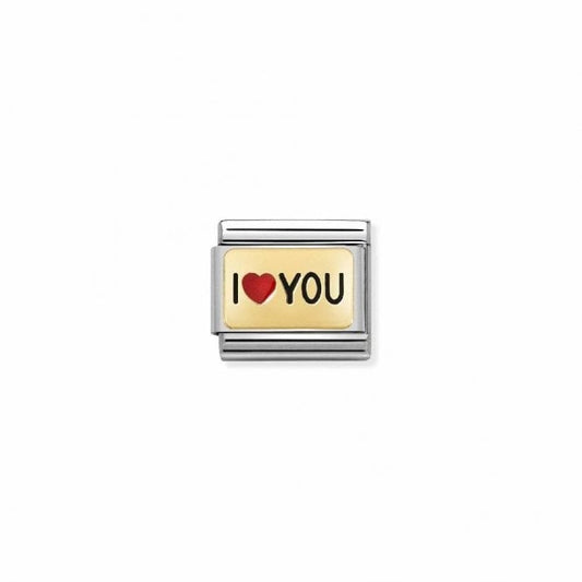 Classic Gold and Enamel I 'HEART' You Love & Hearts Charms