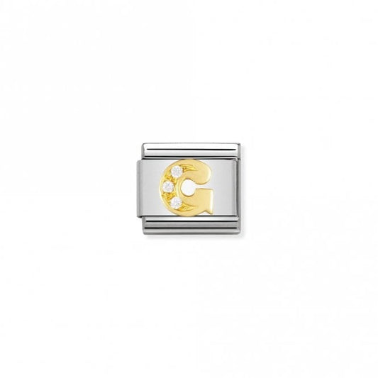 Classic Gold CZ G Letter Charms