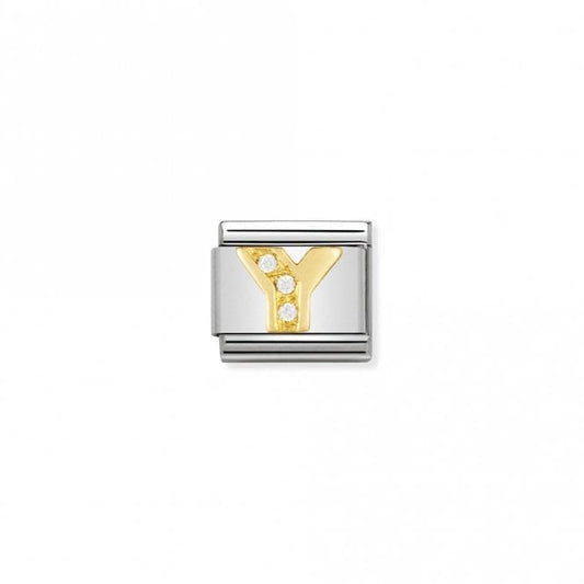Classic Gold CZ Y Letter Charms