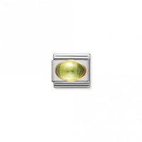 Classic Gold Oval Peridot Stone Sparkly Charms