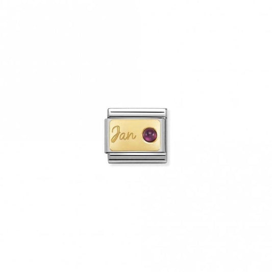 Classic Gold January Garnet Birthday & Birthstone Charms