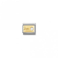 Classic Gold June White Pearl Birthday & Birthstone Charms