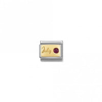 Classic Gold July Ruby Birthday & Birthstone Charms