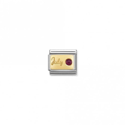 Classic Gold July Ruby Birthday & Birthstone Charms