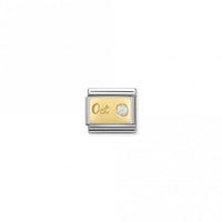 Classic Gold October White Opal Birthday & Birthstone Charms