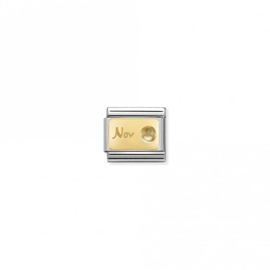 Classic Gold November Citrine Birthday & Birthstone Charms