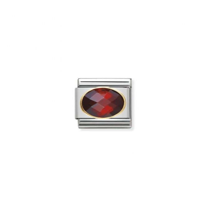 Classic Gold CZ Facetted Red Sparkly Charms