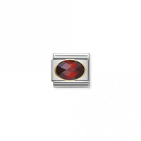 Classic Gold CZ Facetted Red Sparkly Charms