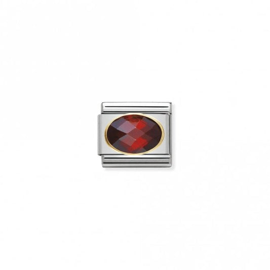 Classic Gold CZ Facetted Red Sparkly Charms