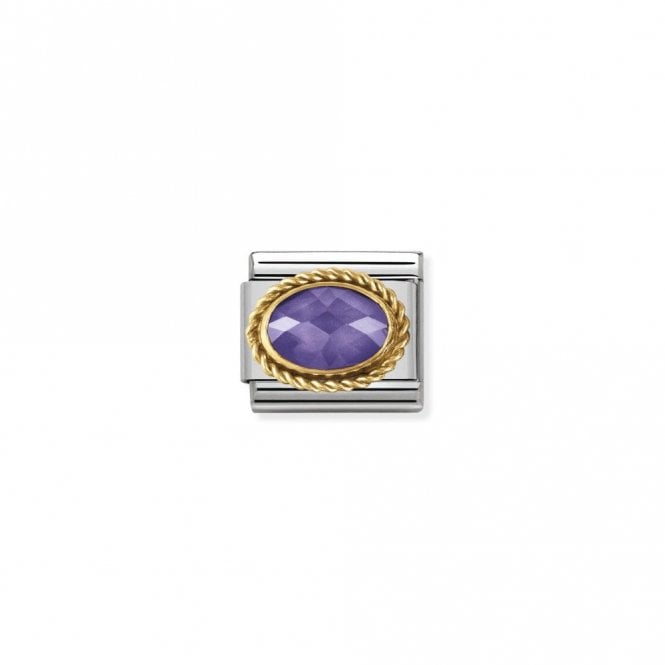 Classic Gold CZ Facetted Purple Sparkly Charms