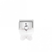 Classic Silver White Butterfly Animal Charms