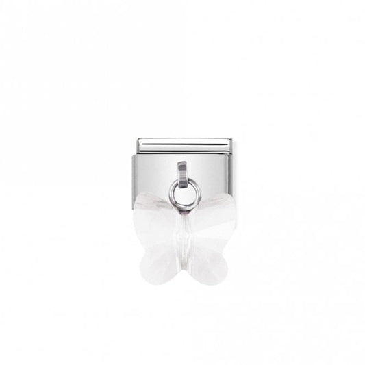 Classic Silver White Butterfly Animal Charms