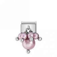 Classic Silver Pearl Pink Sparkly Charms