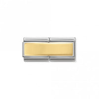 Classic Gold Engravable Double Plate Charms