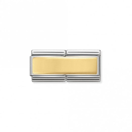 Classic Gold Engravable Double Plate Charms