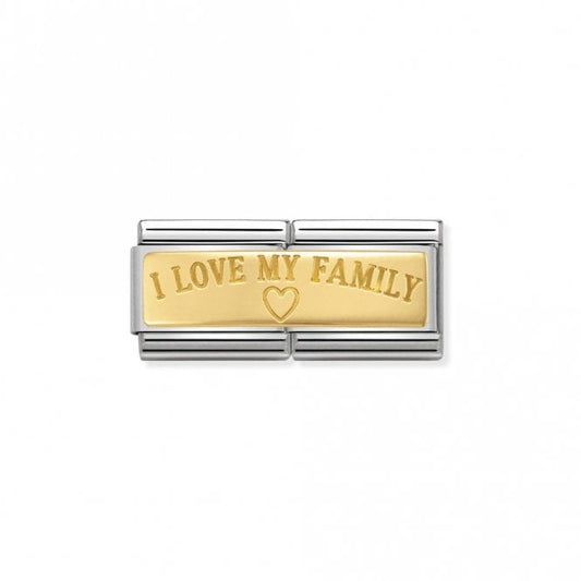 Gold Double I Love My Family Friends & Family Charms
