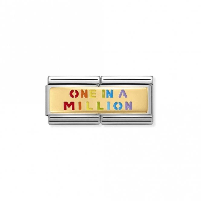 Gold and Enamel Double One In A Million Love & Hearts Charms
