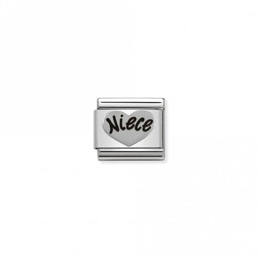 Classic Silver Niece Heart Friends & Family Charms