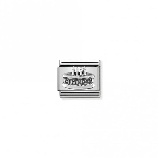Classic Silver Birthday Cake Birthday & Birthstones Charms