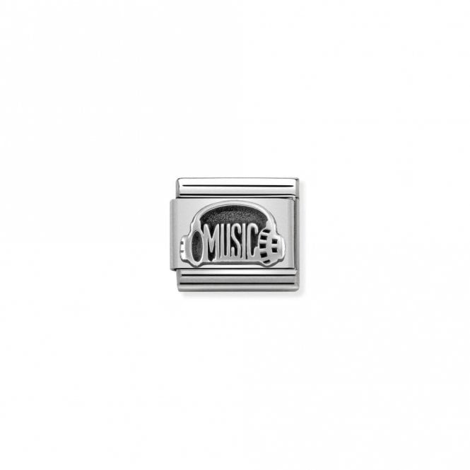 Classic Silver Headphones with Music Music Charms