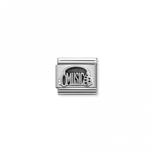 Classic Silver Headphones with Music Music Charms