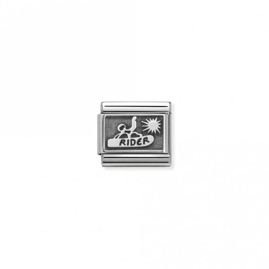 Classic Silver Snowboarder Fashion & Fun Charms