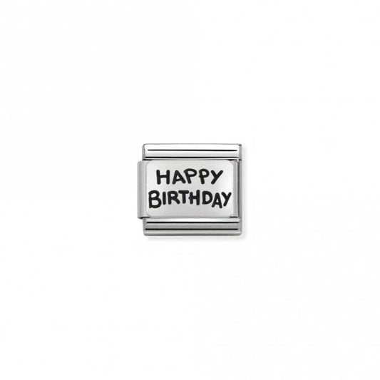 Classic Silver Happy Birthday Birthday & Birthstones Charms