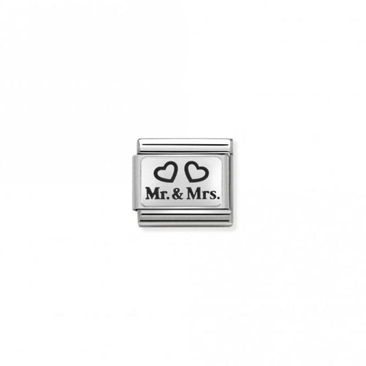 Nomination Classic Silver Mr and Mrs Wedding & Anniversary Charm