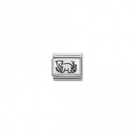 Classic Silver Bear Flowers & Nature Charms