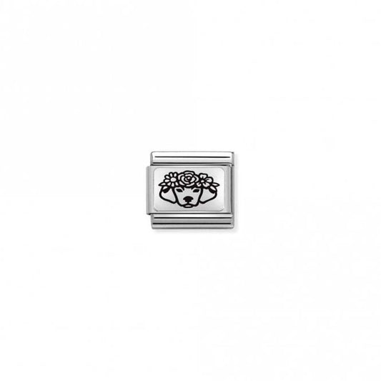 Classic Silver Dog Flowers & Nature Charms