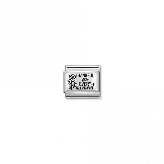 Classic Silver Thankful For Every Moment Flowers & Nature Charms