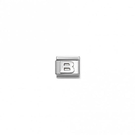 Classic Oxidised Silver B Letters & Numbers Charms