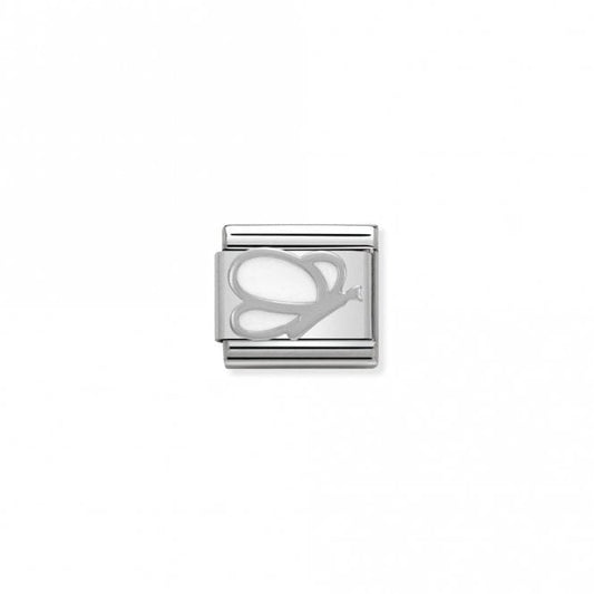 Classic Silver White Butterfly Animal Charms