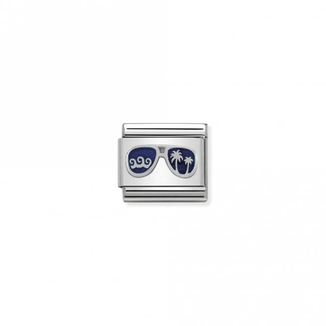 Classic Silver Blue Miami Sunglasses Travel Charms
