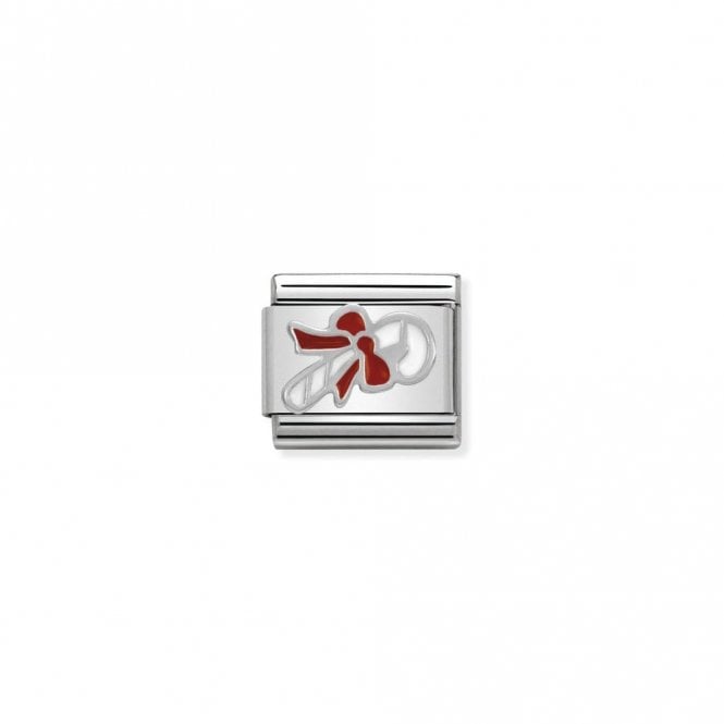 Classic Silver Candy Cane Christmas Charms