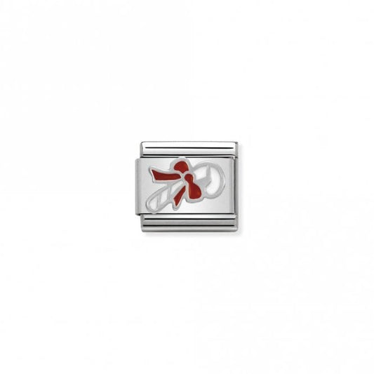 Classic Silver Candy Cane Christmas Charms