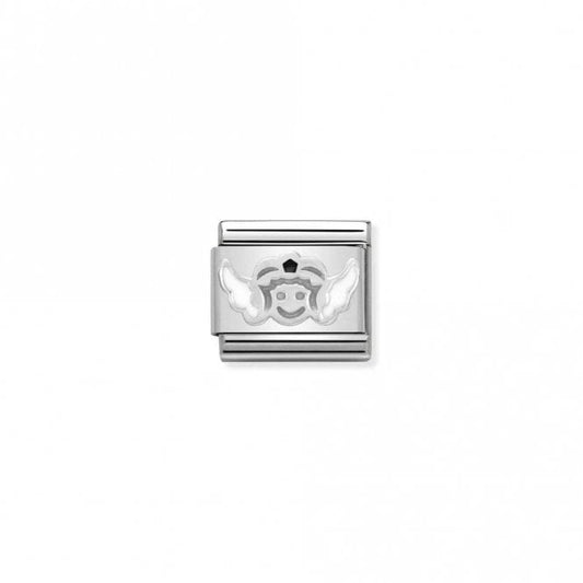 Classic Silver Angel Face Christmas Charms