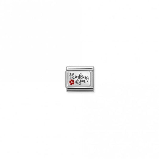Classic Silver and Enamel Thinking Of You Flowers & Nature Charms