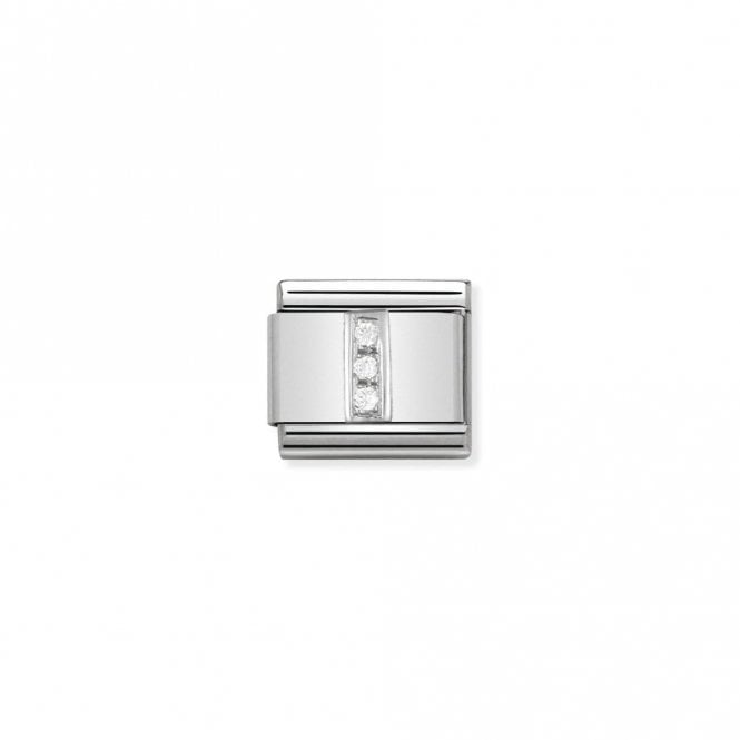 Classic Silver CZ I Letter Charms