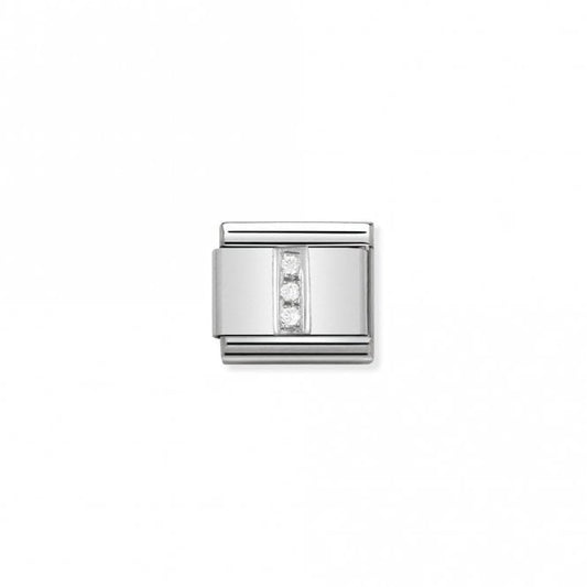 Classic Silver CZ I Letter Charms