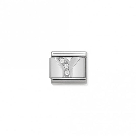 Classic Silver CZ Y Letter Charms