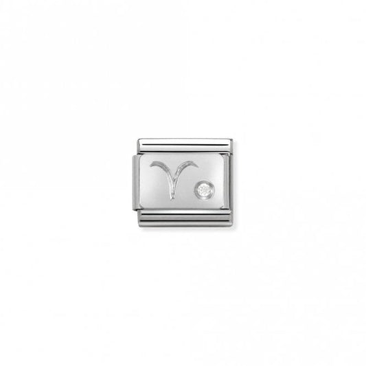 Classic Silver CZ Aries Zodiac Charms