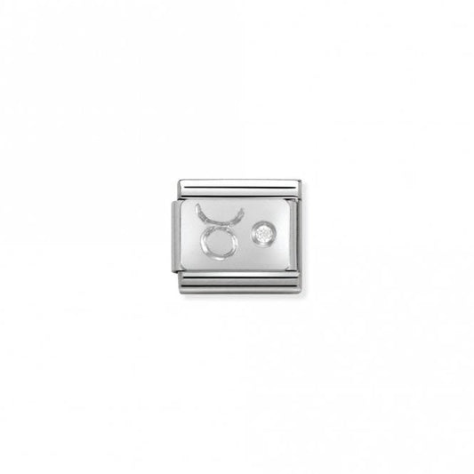 Classic Silver CZ Taurus Zodiac Charms