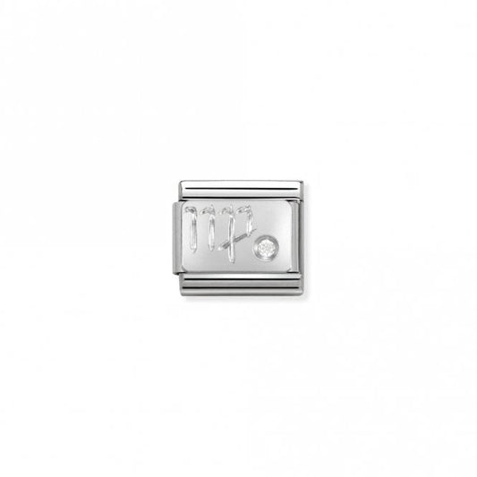 Classic Silver CZ Virgo Zodiac Charms