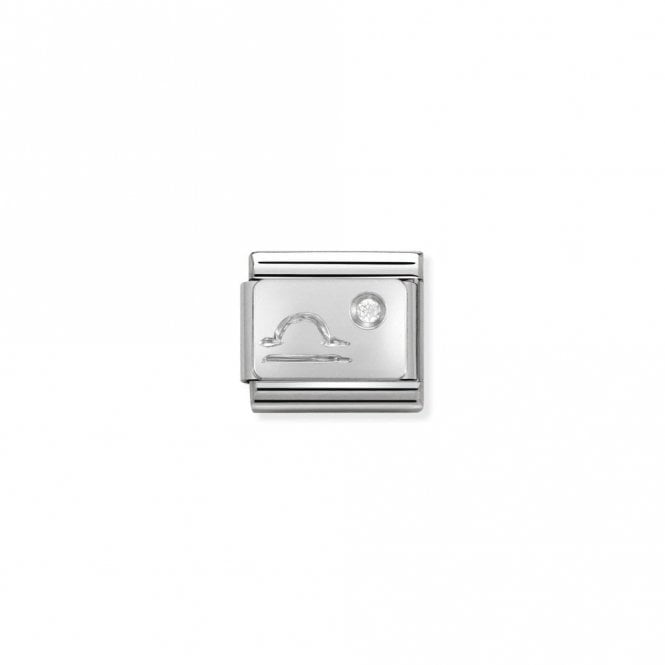 Classic Silver CZ Libra Zodiac Charms