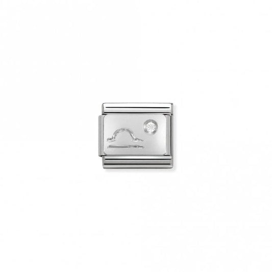 Classic Silver CZ Libra Zodiac Charms