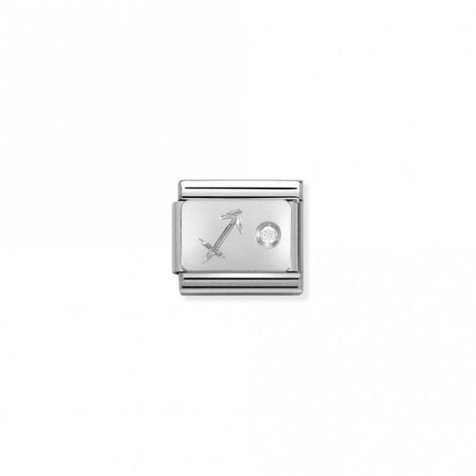 Classic Silver CZ Sagittarius Zodiac Charms